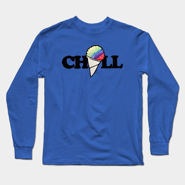 Chill retro 80s snow cone Long Sleeve T-Shirt by bubbsnugg